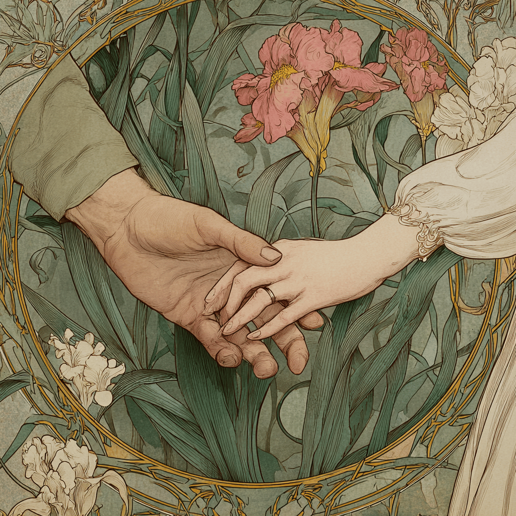 two hands holding